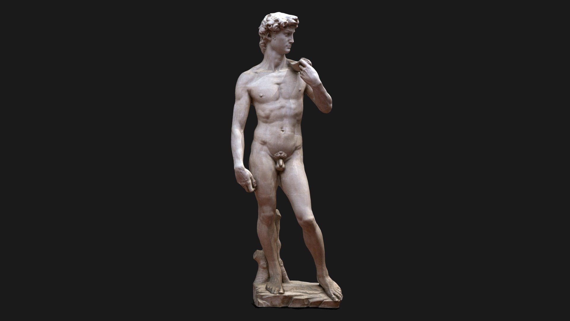 Statue of David.
Low poly 3d model