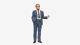 Man  in light blue suit 0745 style, fashion, beauty, clothes, miniature, posed, figurine, color, realistic, printable, success, 3dprint