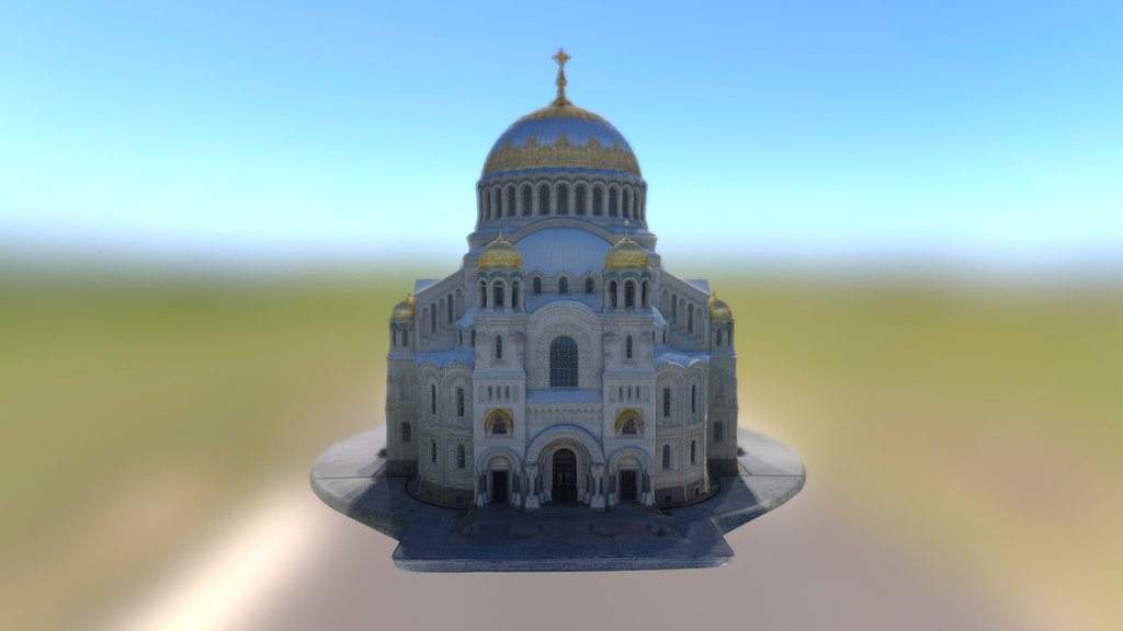 Kronshtadt Naval Cathedral - 3D model by geoscan_uav 3d model
