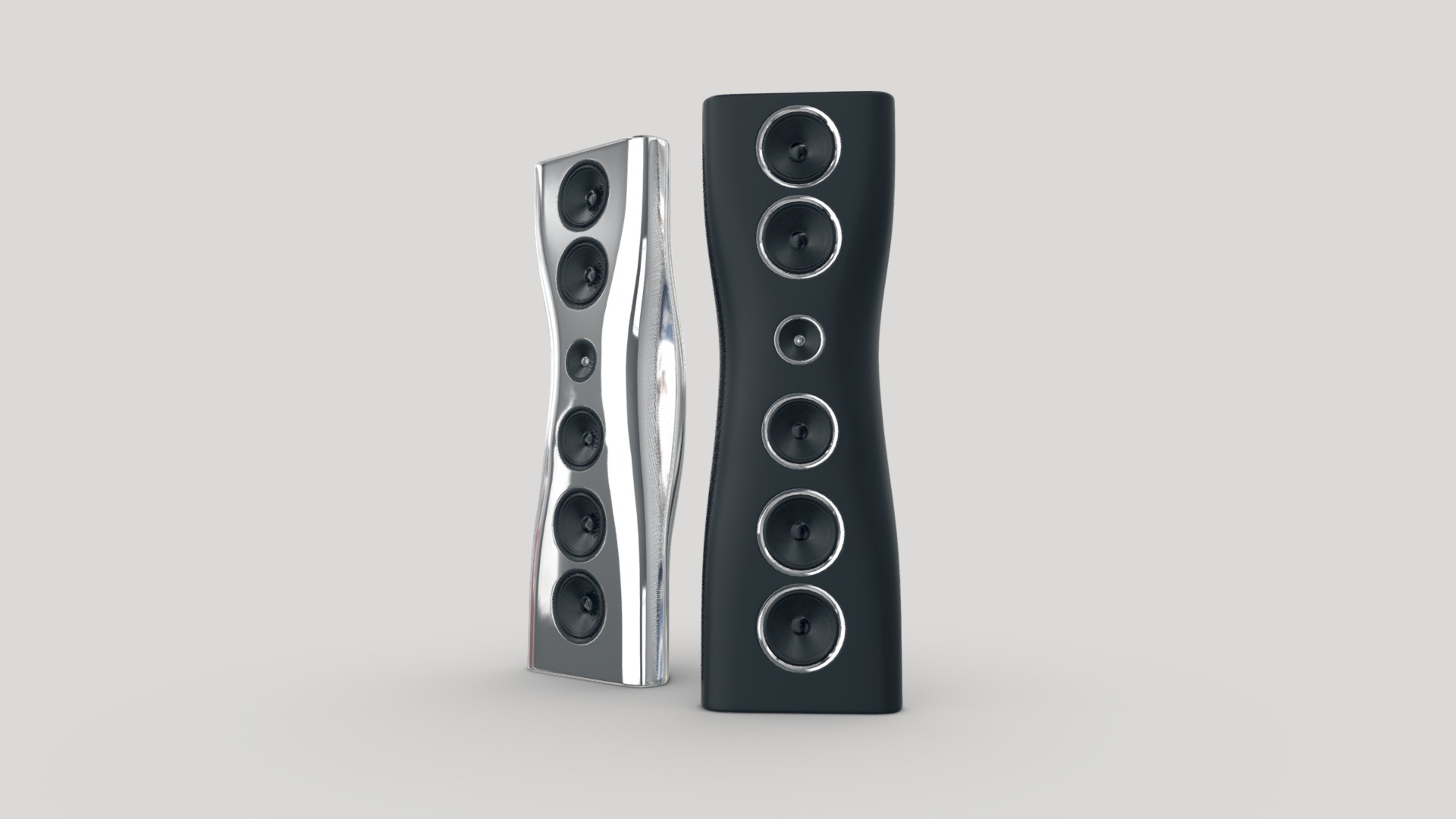 A triumph of form marrying function, MUON is perhaps the most extraordinary loudspeaker ever conceived.

MUON is the result of KEF engineering prowess combining with world-class industrial design by Ross Lovegrove. The Muon is limited to an edition of 100 pair 3d model