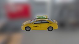 New york taxi lo-poly transportation, drive, sedan, transport, driving, newyork, taxi, toyota, delivery, passenger, yellowcab, nytaxi, game, vehicle, city