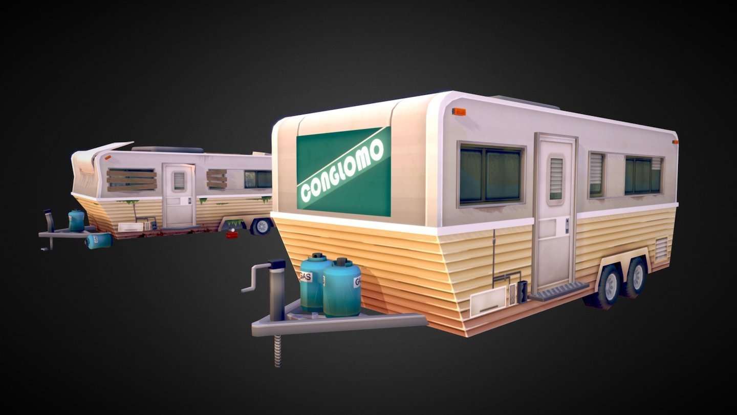 Small office in the trailer. Everyone starts somewhere&hellip;
Low poly, hand painted model, for the Cartel game.
512x512 maps, changable bottom colors.

This is a piece, from a bigger set, that I am working on.
More on my artstation: https://www.artstation.com/artwork/APDYy

Game webpage: https://www.cartelonlinegame.com/
Game Twitter: https://twitter.com/zachcaceres - Trailer Office - 3D model by Kaspars Pavlovskis (@kaspars_3d) 3d model
