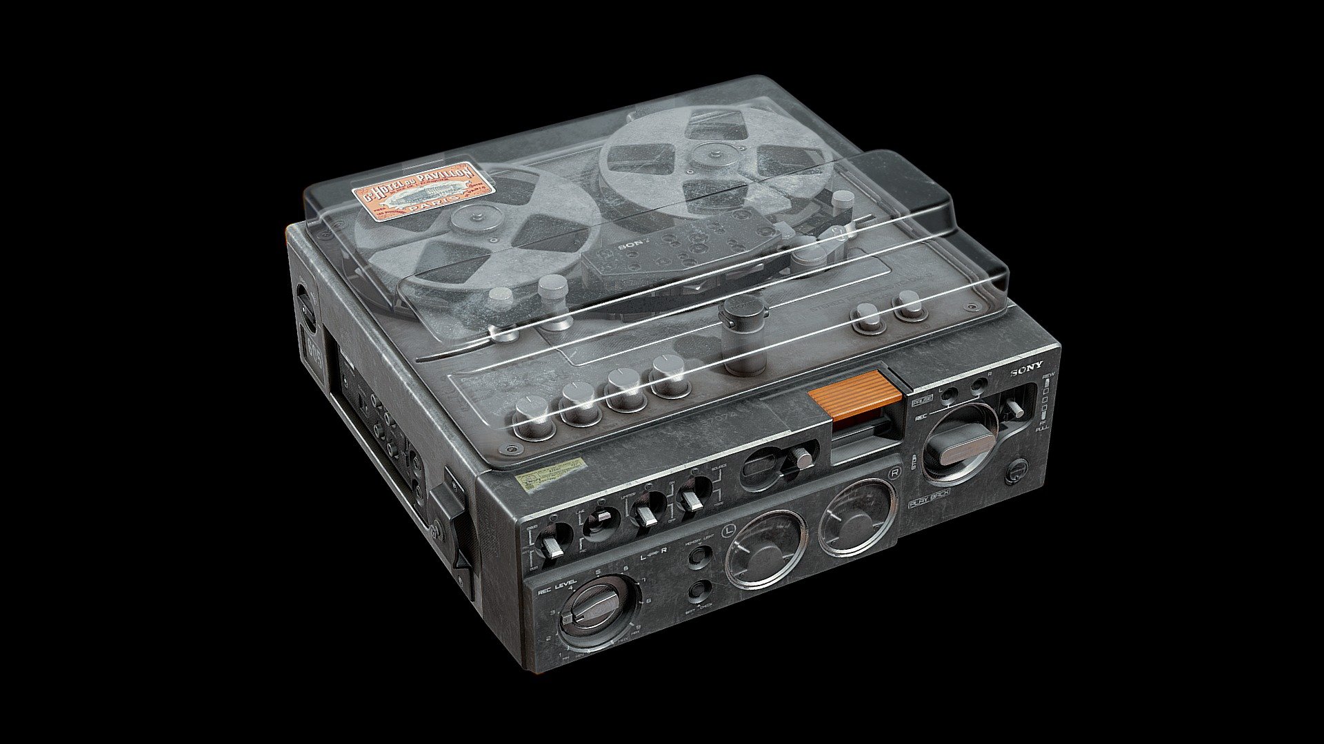 Sony TC-510-2 Tape Recorder - 3D model by Freepoly.org (@blackrray) 3d model