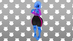 Keroakie toon, avatar, frog, anthro, vr, commission, furry, thick, vrchat, thicc, comm, male