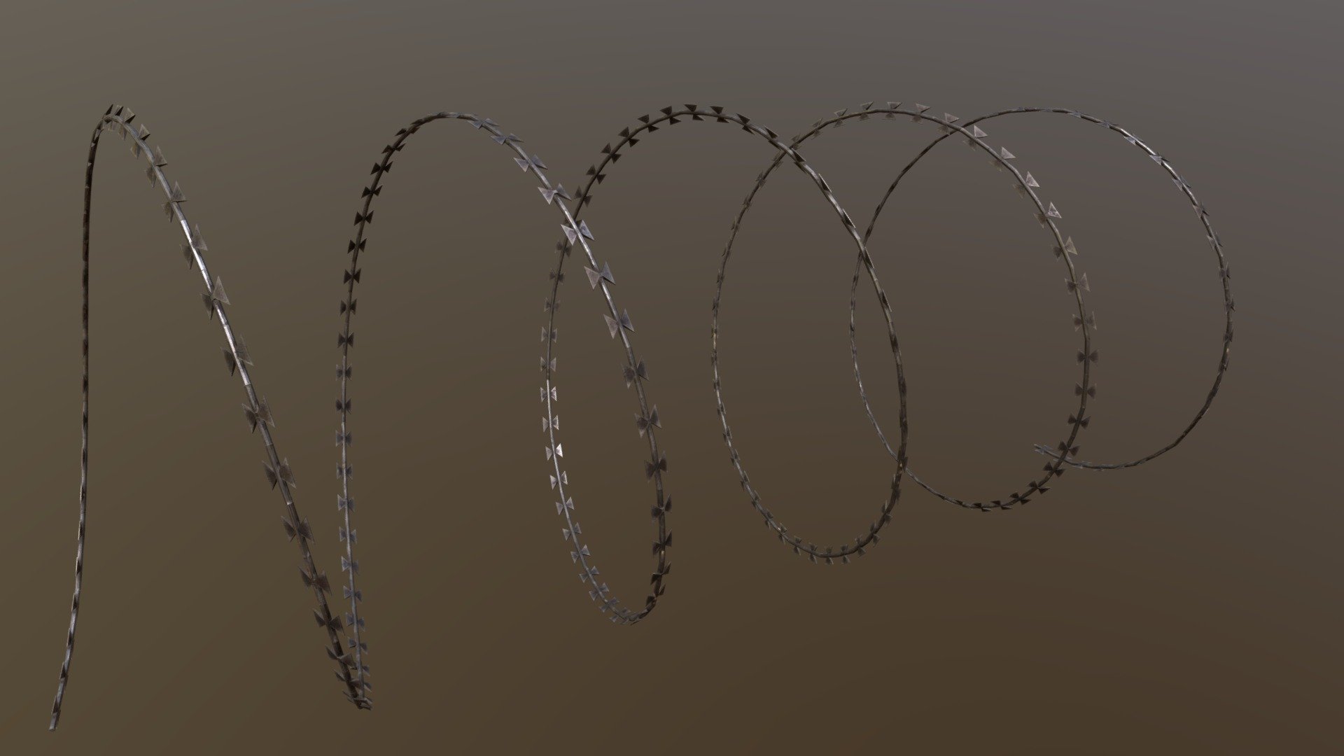 A simple but functional razor wire, optimized for games. Tested in DayZ standalone 3d model