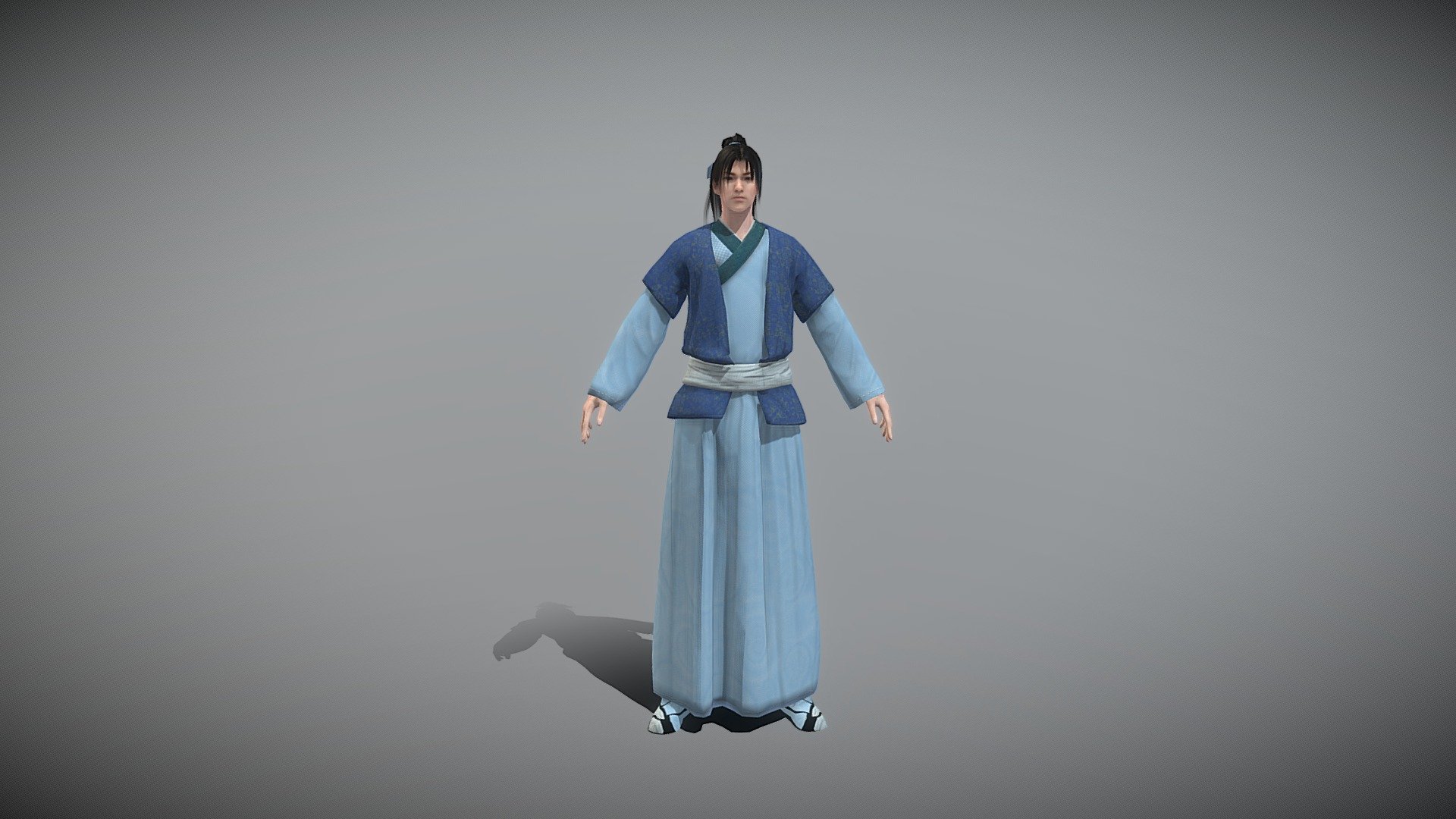 Here is an ancient chinese.  You can use it in your game or video.

1 material with 2048 * 2048 textures.

Triangles: 10849  Vertices: 8172

(Viewer Setting above are just a preview and may vary drastically depending on your lighting and shading setup on the final application)

If you have any questions, please feel free to contact me.
 
E-mail: zhangshangbin1314159@gmail.com
 - Ancient Chinese - Buy Royalty Free 3D model by Zhang Shangbin (@zhangshangbin1314159) 3d model