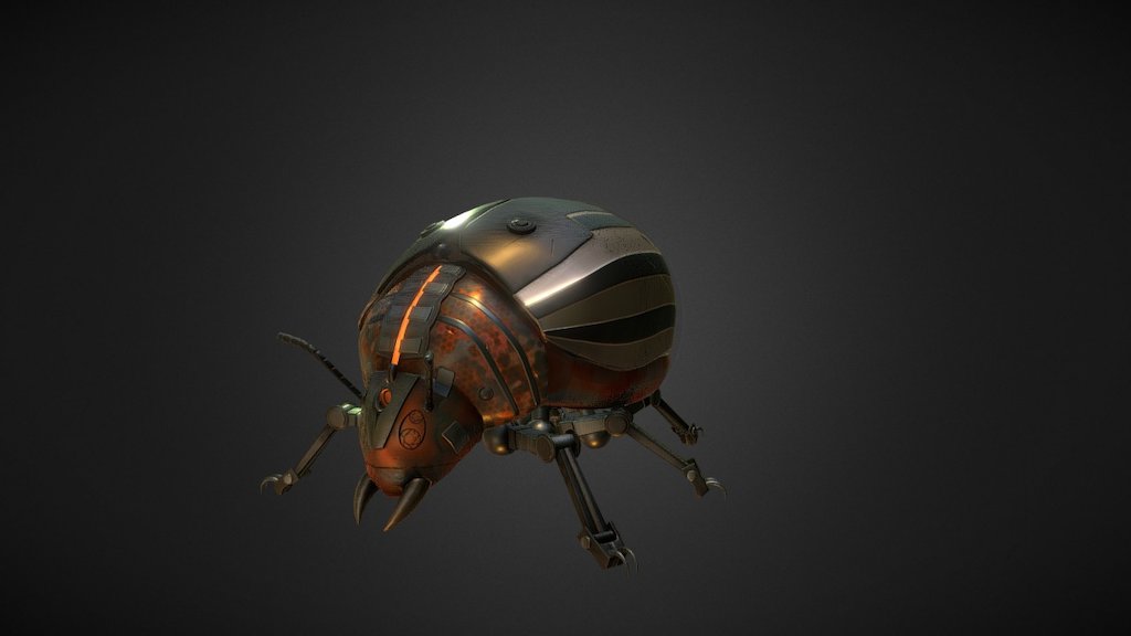 A mechanic Colorado Beetle made in two weeks for a student cinematic in UE4. Made used 3DS Max, Photoshop, XNormal.
Animation by Christopher Potu ( https://sketchfab.com/Christopher.Potu ) 
Here the cinematic &ndash;&gt; https://www.youtube.com/watch?v=AXwWvpo9nwc - Colorado Beetle - 3D model by Guillaume.L 3d model