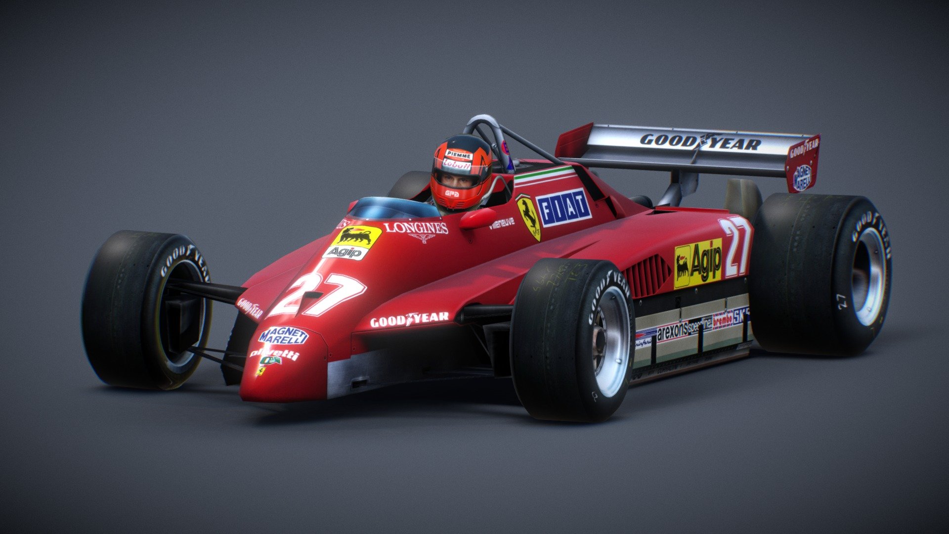 Gilles Villeneuve's LAST RACE!

This model is for papercraft.
https://twitter.com/sunny_781112 - Ferrari 126C2/Gilles Villeneuve/San Marino 1982 - 3D model by Sunny78 3d model