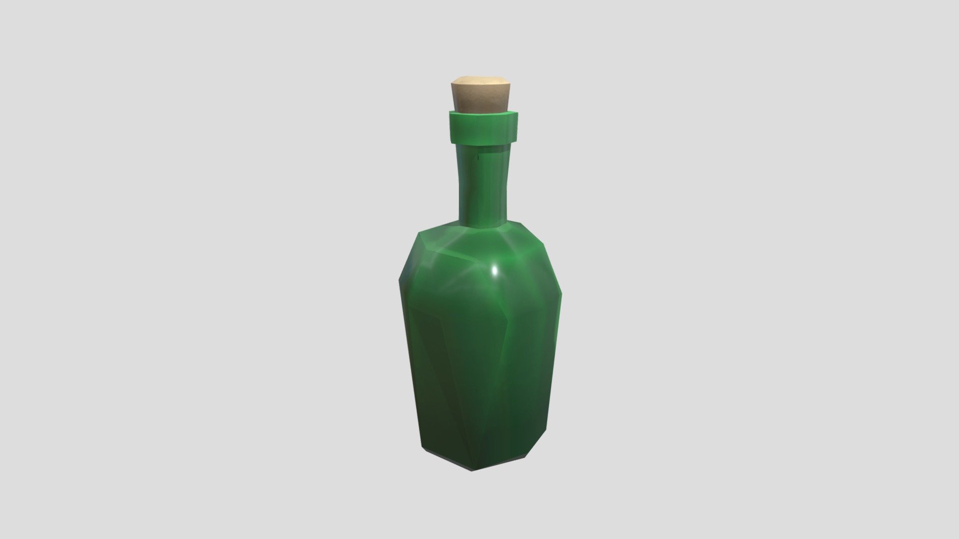 Lowpoly Rum Bottle for your games, renders, etc 3d model