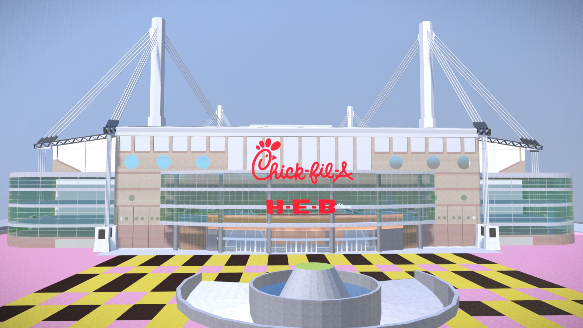 Alamodome Exterior Working - 3D model by Titan Sign Company (@TitanSignCompany) 3d model