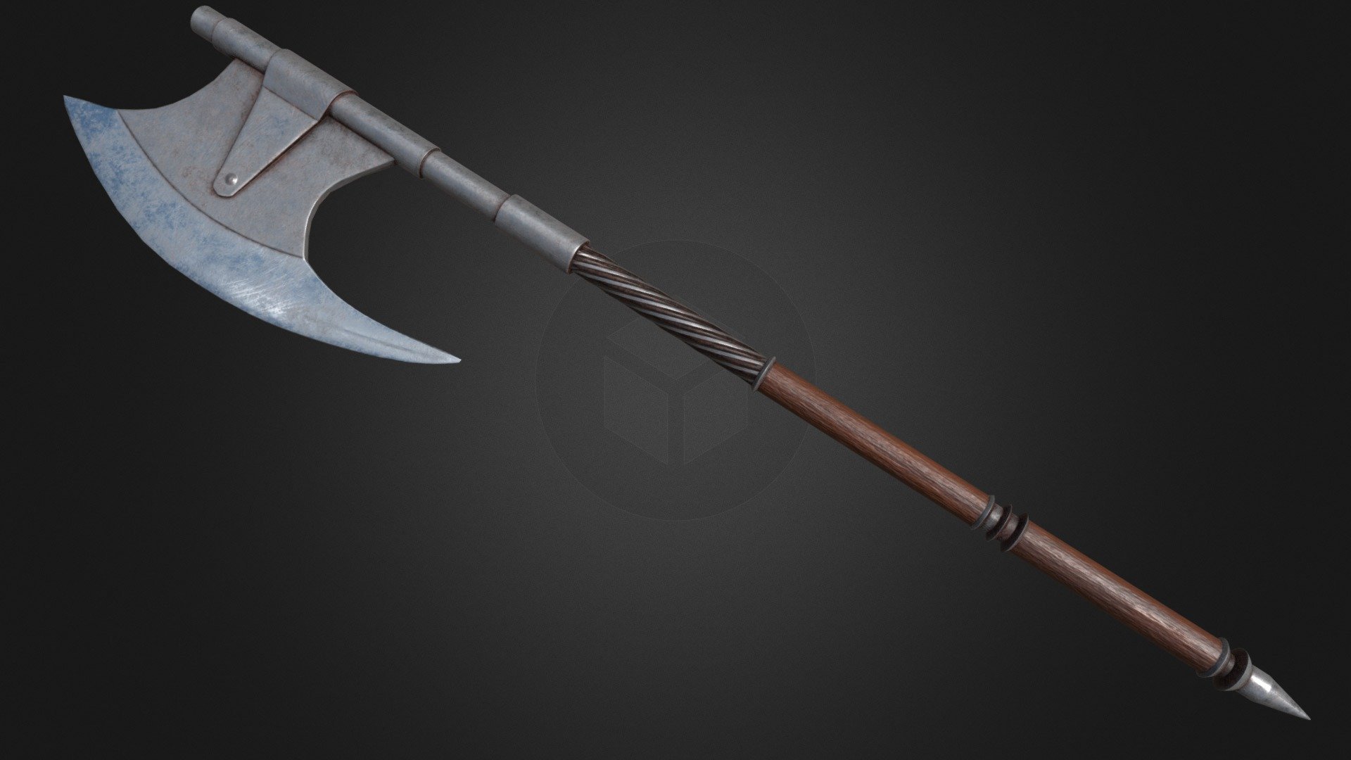 This is the final version of the Skyblivion Steel Battleaxe 3d model
