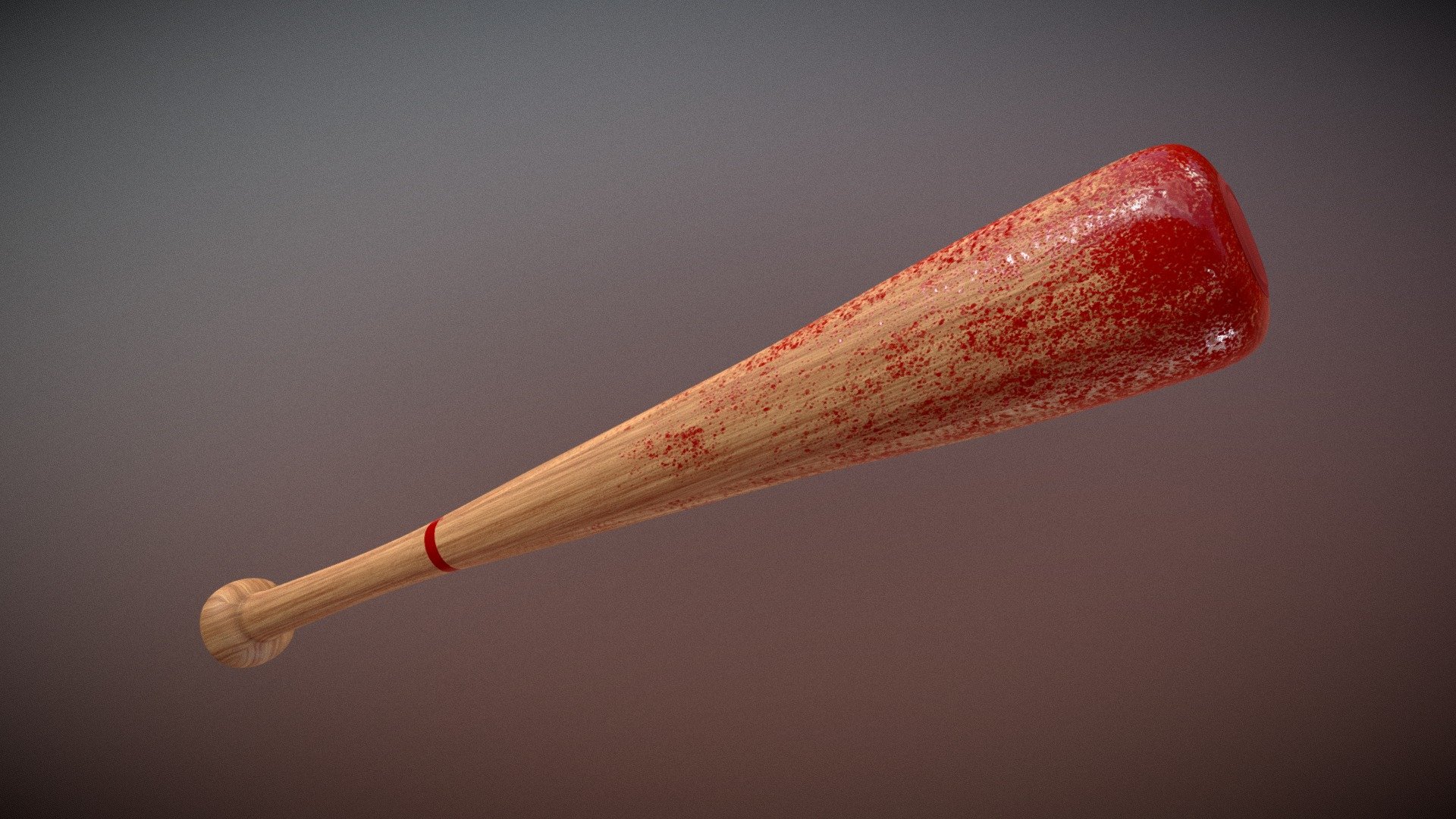 Baseball bat covered in blood - Download Free 3D model by anyaachan 3d model