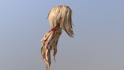3d Two Pony Tail Hair hair