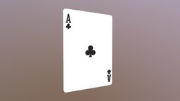 Ace of Clubs playing, card, poker, clubs, magic