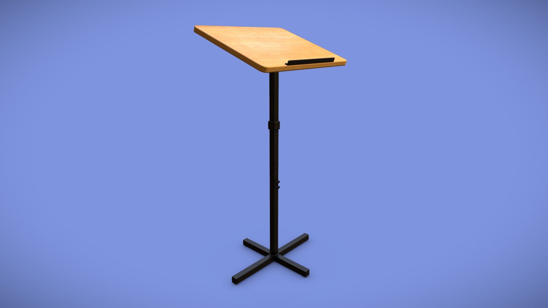 This is a 3D model of a Pulpit Podium Teacher

Made in Blender 2.9x (Cycles Materials) and Rendering Cycles.
Main rendering made in Blender 2.9 + Cycles using some HDR Environment Textures Images for lighting which is NOT provided in the package!

What does this package include?

3D Modeling of an Inflatable for kids large size
2K and 4K Textures (Base Color, Normal Map, Roughness, Ambient Occlusion)

Important notes

File format included - (Blend, FBX, OBJ, MTL)
Texture size -  2K and 4K 
Uvs non - overlapping
Polygon: Quads
Centered at 0,0,0
In some formats may be needed to reassign textures and add HDR Environment Textures Images for lighting.
Not lights include 
Renders preview have not post processing
No special plugin needed to open the scene.

If you like my work, please leave your comment and like, it helps me a lot to create new content.
If you have any questions or changes about colors or another thing, you can contact me at  we3domodel@gmail.com - Pulpit Podium Teacher - Buy Royalty Free 3D model by We3Do (@giovanny) 3d model