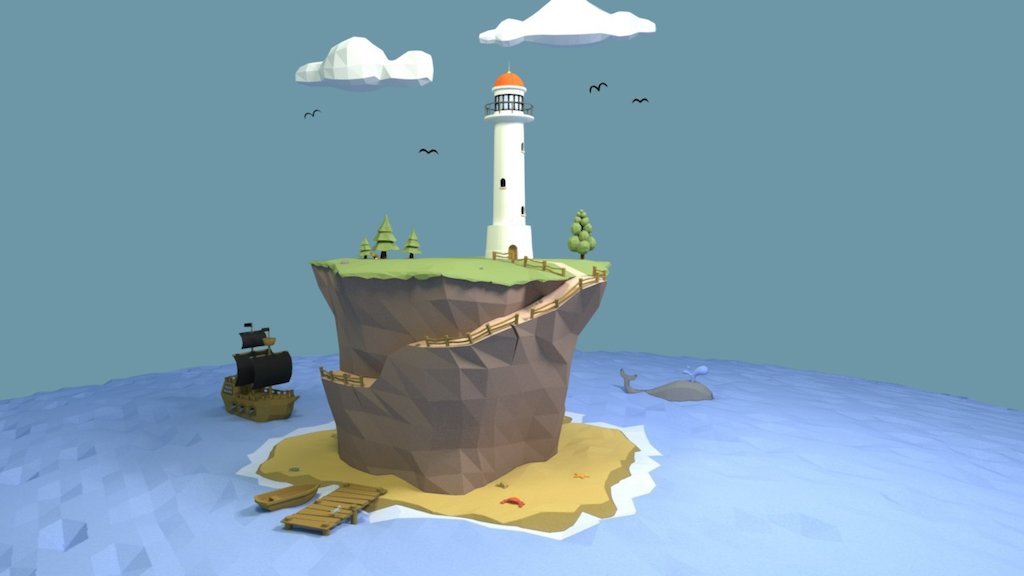 Lighthouse - 3D model by Kowalsky 3d model