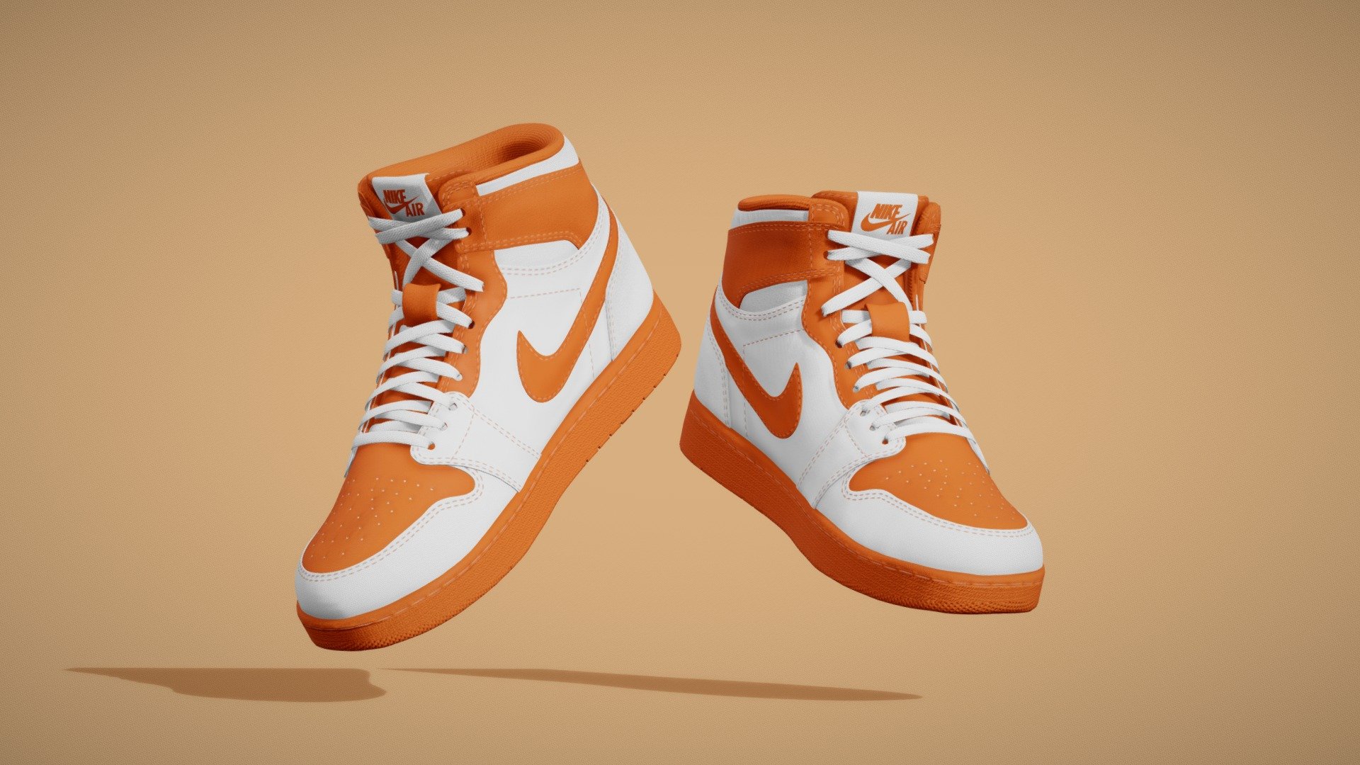It is a High Quality Air Jordan NIKE Shoes 3d model

Modeling :
Modeled with fine Details,
Will be perfect for any Cool 3d character Project, Or can be traits of NFT Character

Texture :
Textured in High quality 4k texture ( 2 Material - 1 left shoe/2 Right Shoe )

Variants :
There are 10 different textures set and this is 8 of 10 Variants.

Lowpoly Model :  https://skfb.ly/oQPIq

Pack of 10 : https://skfb.ly/oRntY ( 50 % off )

Feel free to comment for review of this model or any suggestions 3d model