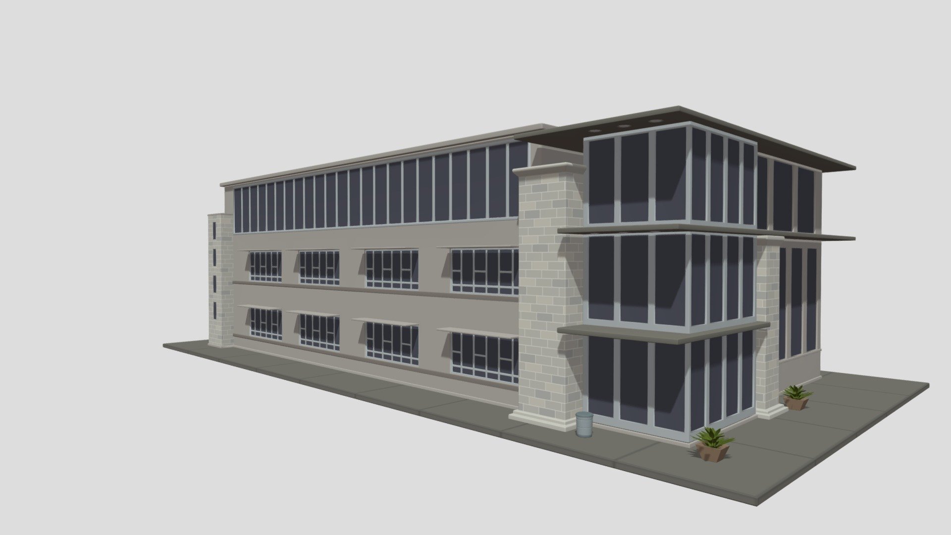 www.behance.net/DEER_Design - Office Building - 3D model by deerdesign.vn 3d model