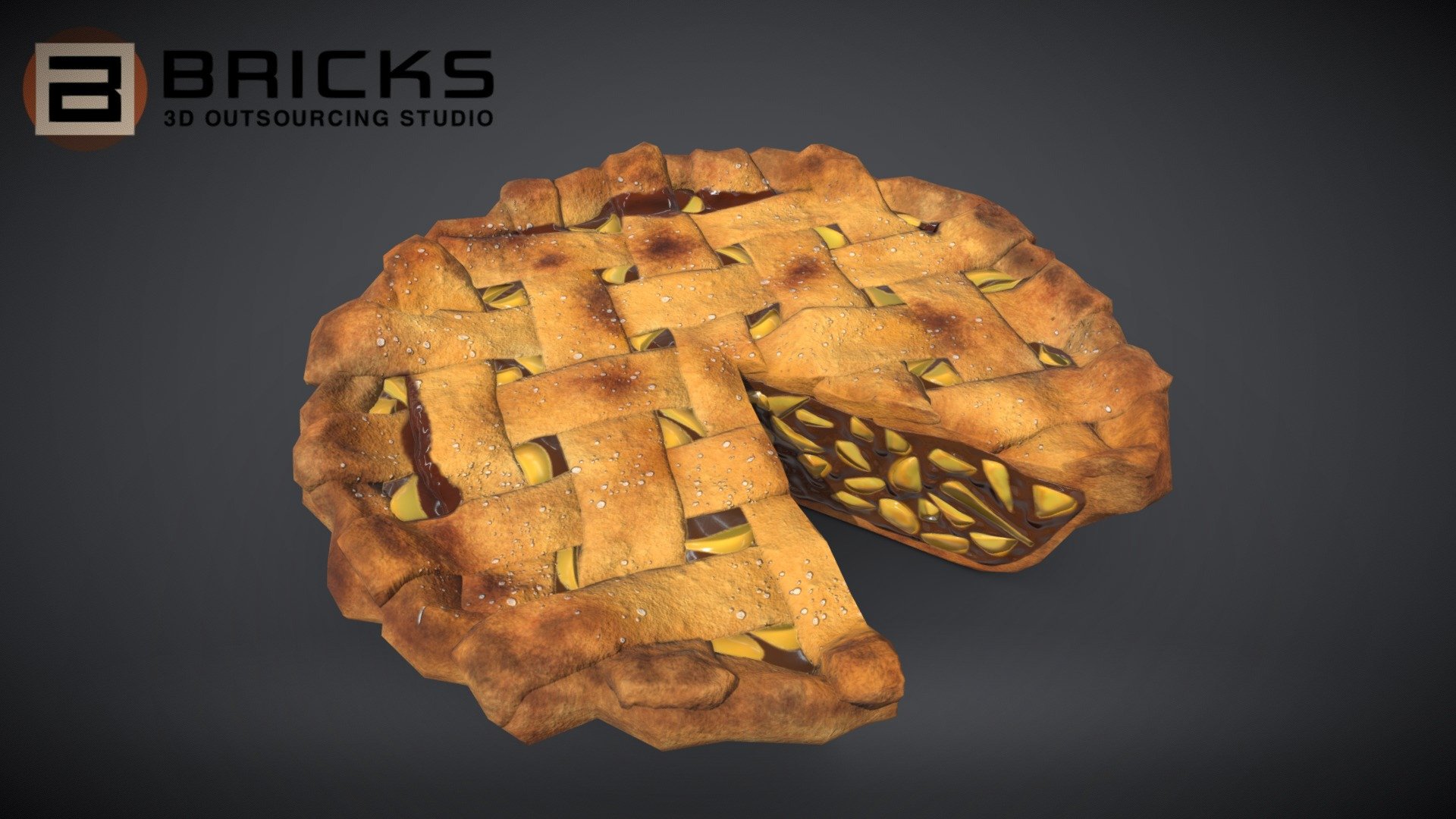 PBR Food Asset:
PeachPie Chart
Polycount: 1542
Vertex count: 773
Texture Size: 2048px x 2048px
Normal: OpenGL

If you need any adjust in file please contact us: team@bricks3dstudio.com

Hire us: tringuyen@bricks3dstudio.com
Here is us: https://www.bricks3dstudio.com/
        https://www.artstation.com/bricksstudio
        https://www.facebook.com/Bricks3dstudio/
        https://www.linkedin.com/in/bricks-studio-b10462252/ - PeachPie Chart - Buy Royalty Free 3D model by Bricks Studio (@bricks3dstudio) 3d model