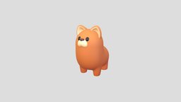 Dog Character toon, cute, little, style, dog, toy, mascot, doll, leg, mammal, puppy, pup, print, shiba, character, cartoon, animal, monster