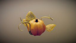 Pumpkin (lowpoly game asset) substance, asset, game, halloween, pumpkin