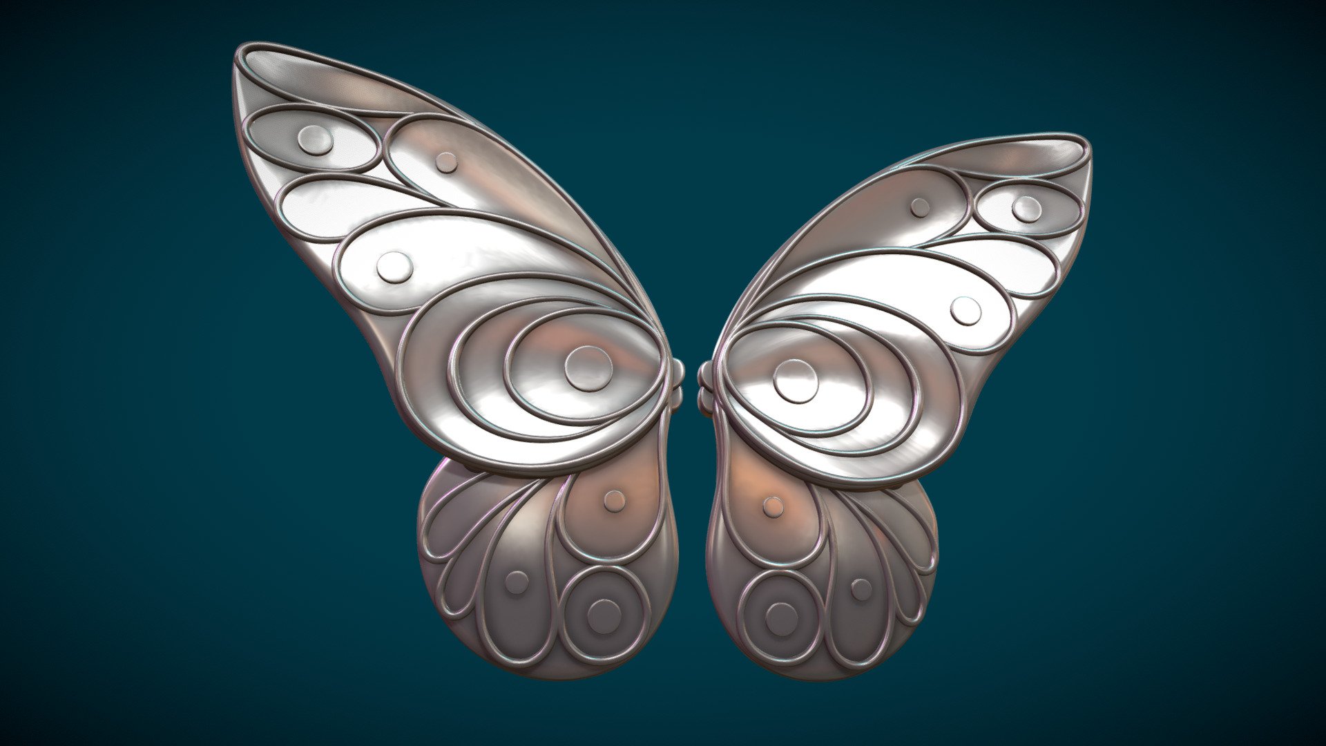 Print ready Butterfly Wings.

Measure units are millimeters, the model is about 33 mm in height.

Mesh is manifold, no holes, no inverted faces, no bad contiguous edges.

Available formats: .blend, .stl, .obj, .fbx, .dae

Here is two versions of the model:
1) BW_prts. (.blend, .stl, .obj, .fbx, .dae) Upper and lower wings are separate objects. 
2) Btrfl_Iy_prts. (.blend, .stl, .obj, .fbx, .dae) Up and lower wings are booled into solid objects. Here are 519044
 triangular faces 3d model