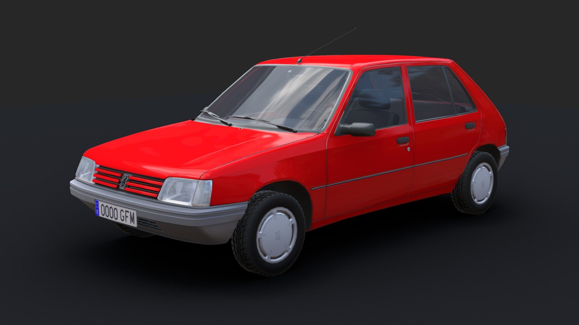 Video - Peugeot 205 - Buy Royalty Free 3D model by codexito 3d model