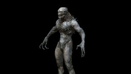 MutantR1 ancient, rpg, demon, unreal, thing, mutant, undead, claws, spawn, swamp, unity, pbr, low, poly, skull, creature, animation, monster, rigged, ghol