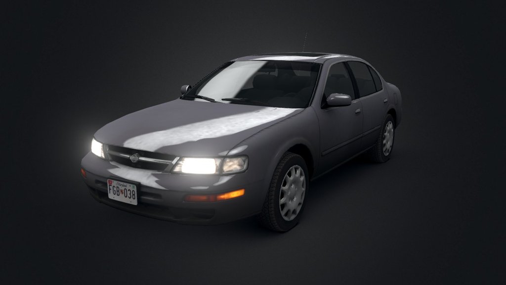 A Nissan Maxima, modeled and textured from scratch in 3DS Max for use as a static prop in the Source engine 3d model