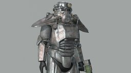 Fallout: T-45d Power Armor (.blend file in desc) armor, power, t-45d, t-45, substance, painter, blender, fallout, highpoly