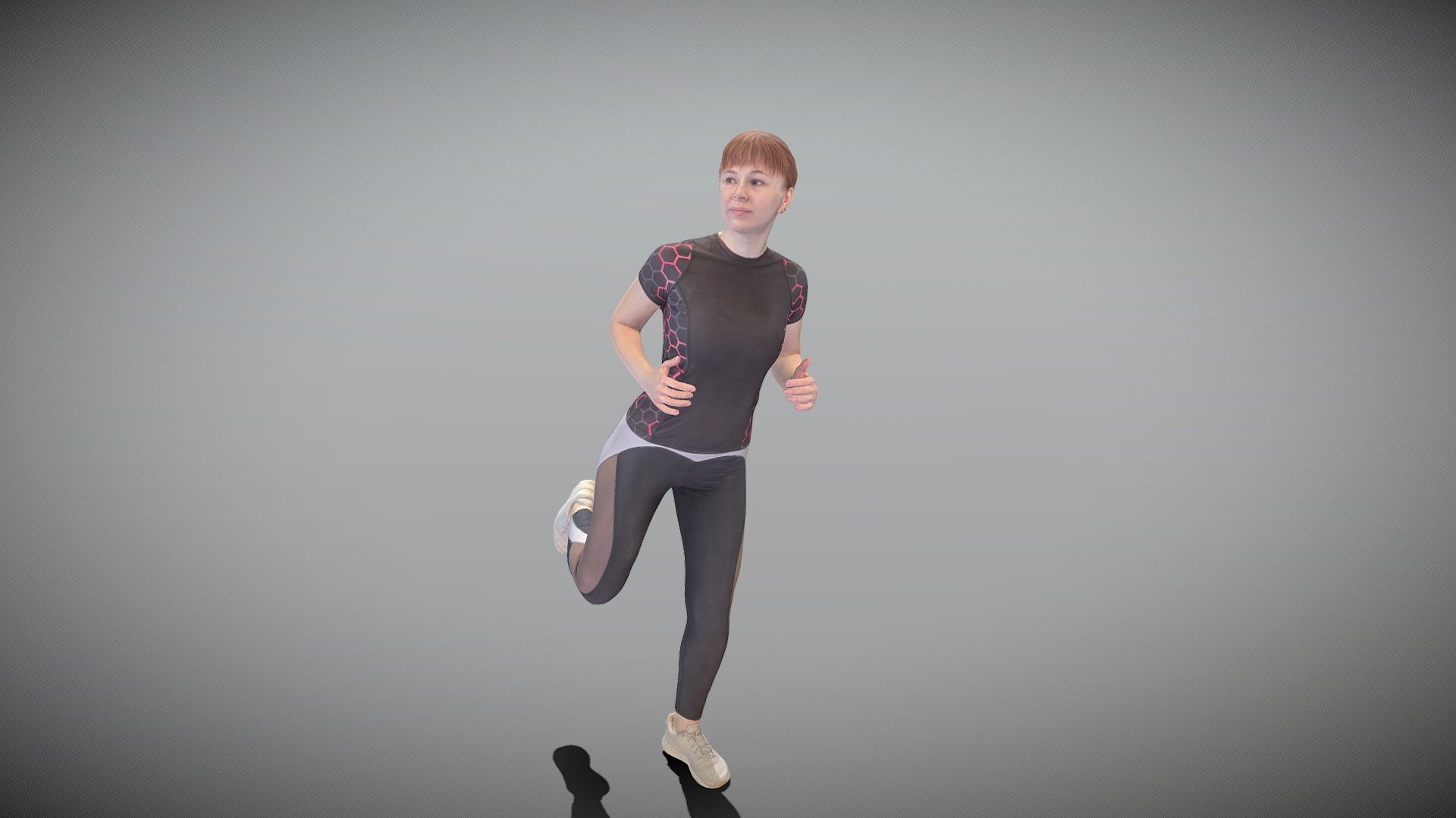 This is a true human size and detailed model of a sporty young woman of Caucasian appearance dressed in sportswear. The model is captured in casual pose to be perfectly matching various architectural and product visualizations, as a background or mid-sized character on a sports ground, gym, beach, park, VR/AR content, etc.

Technical specifications:




digital double 3d scan model

150k &amp; 30k triangles | double triangulated

high-poly model (.ztl tool with 5 subdivisions) clean and retopologized automatically via ZRemesher

sufficiently clean

PBR textures 8K resolution: Diffuse, Normal, Specular maps

non-overlapping UV map

no extra plugins are required for this model

Download package includes a Cinema 4D project file with Redshift shader, OBJ, FBX, STL files, which are applicable for 3ds Max, Maya, Unreal Engine, Unity, Blender, etc. All the textures you will find in the “Tex” folder, included into the main archive.

3D EVERYTHING

Stand with Ukraine! - Pretty woman in sportswear running 449 - Buy Royalty Free 3D model by deep3dstudio 3d model