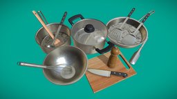 A Set of Cooking Utensils cooking, kitchenware, utensils