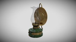 Oil lamp with shade CASSANDRA lamp, victorian, lod, oil, decorative, ceramic, source, gothic, brass, old, shade, 19th-century, oil-lamp, livingspace, pbr, interior, livingroom, light, victorian-era