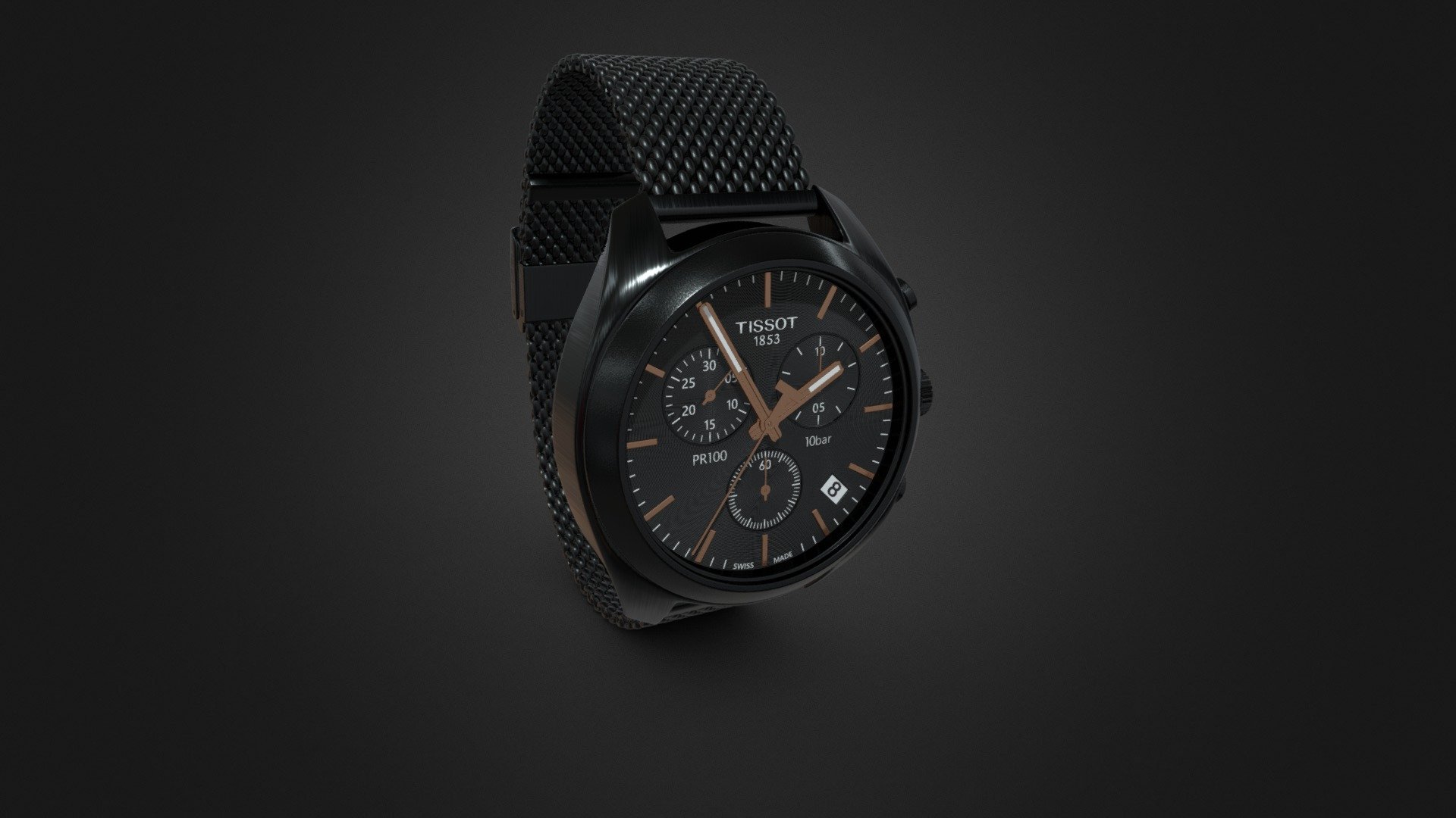 3d model of a PR 100 Chronograph Watch.
Best use for adding detail on your Architectural Visualization or Interior Design.
This product is made in Blender and ready to render in Evee. Unit setup is metres and the models are scaled to match real life objects.
The model comes with textures and materials and is positioned in the center of the coordinates system.
No additional plugin is needed to open the model.

Notes:

Geometry: Polygonal

Textures: Yes

Rigged: No

Animated: No

UV Mapped: Yes

Unwrapped UVs: Yes, non-overlapping

Bake all map

Hope you like it! Thank you!

My youtube channel : https://www.youtube.com/toss90 - PR 100 Chronograph Watch - Buy Royalty Free 3D model by Toss90 3d model