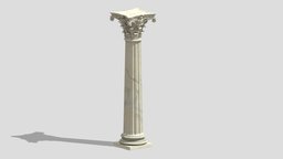 Composite Column 3 PBR Realistic greek, ancient, vray, set, vintage, retro, column, antique, classic, decorative, pillar, ionic, capital, realistic, roman, order, pilaster, greco, architecture, history
