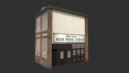 Store House Low Poly 3d Model