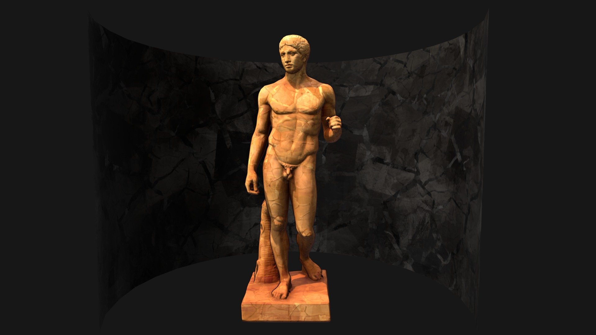 Here is my entry for the #Statuestexturingchallenge!
I've textured the statue using a custom smart material created in Quixel, made of few different hand-painted textures ;) Hope you guys enjoy!

I've been inspired in colours, textures and final look by the ancient greek's pottery (like this ;) https://www.metmuseum.org/toah/images/hb/hb_07.286.65.jpg )

(https://sketchfab.com/models/2b213f98afa742a5880af130b4d4eddc)