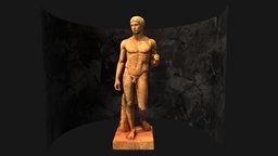 Cartoon Doryphoros greek, ancient, toon, handpaint, smart, pottery, ndo, quixel, clay, look, statues, doryphoros, statuestexturingchallenge, texturing, cartoon, photoshop, blender, stylized, material