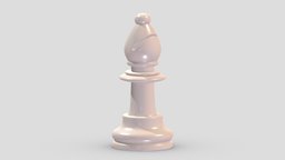 Bishop Chess stl, tower, games, printing, cnc, piece, runner, pawn, bishop, queen, rook, king, print, printable, chessboard, chessmen, chessman, asset, game, 3d, low, poly, model, chess, lady, knight