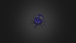 Low Poly Rhino Beetle V1.02 insect, bug, beetle, painted, handpainted, low-poly, blender, lowpoly, hand-painted, low, poly, animation, hand