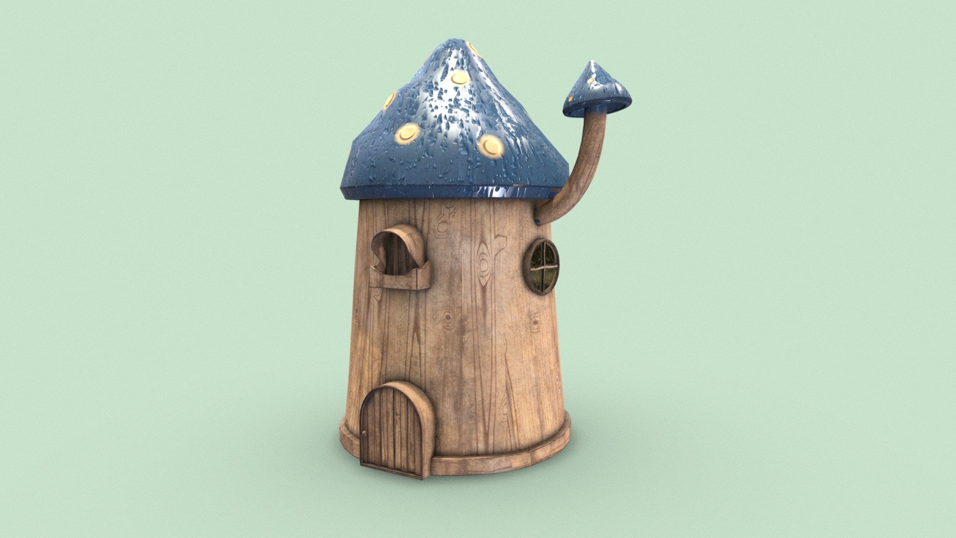 mushroom house - mushroom house - Buy Royalty Free 3D model by SnowyTrain (@SaifAlshrideh) 3d model