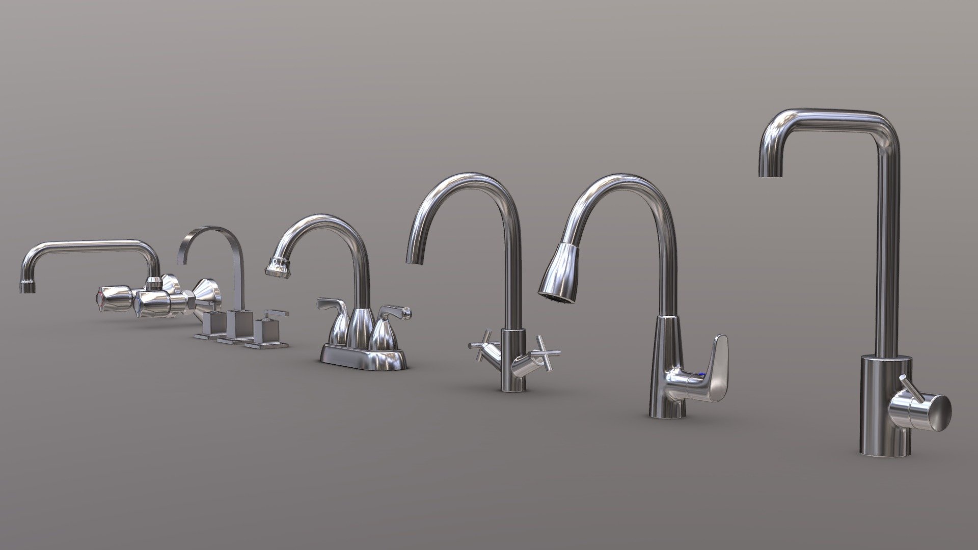 High detailed 3D model collection set of 6 Faucets

Included 3D formats: OBJ / FBX / BLEND - Faucet Collection Set - Buy Royalty Free 3D model by Rossty (@rossty3d) 3d model