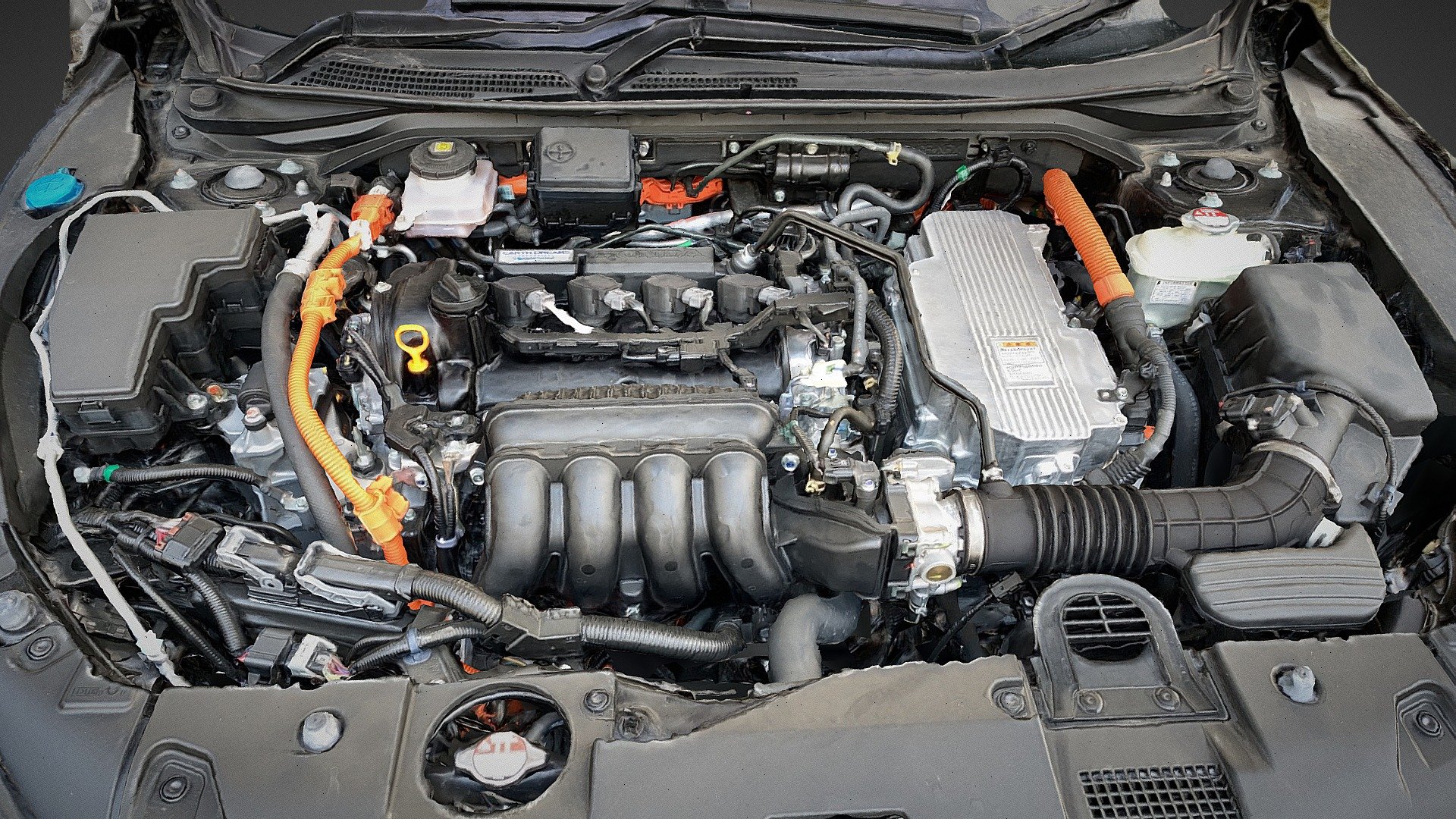 Photogrammetry of the engine compartment of a Honda Insight 2021 3d model