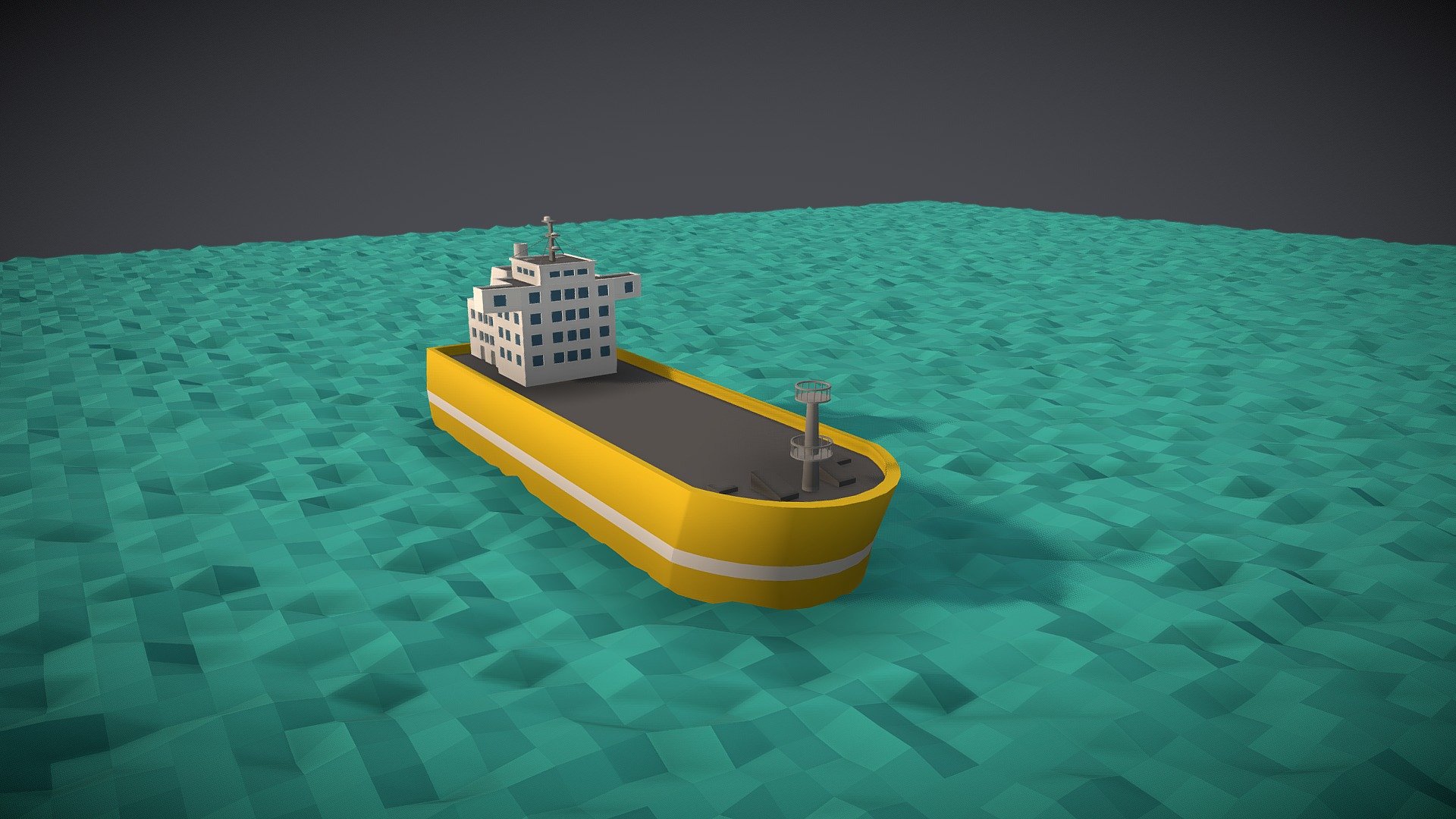 Low-Poly Empty Cargo Boat - Buy Royalty Free 3D model by Incod ART 3D (@incodart) 3d model