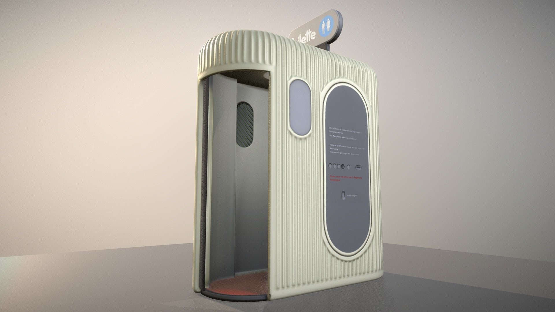 Here is a small self-cleaning and disinfected public toilet with animation (Low-Poly ).















 - Public Toilet 1 (Low-Poly) - Buy Royalty Free 3D model by VIS-All-3D (@VIS-All) 3d model
