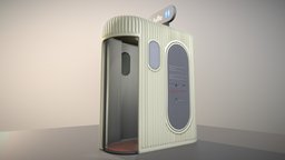 Public Toilet 1 (Low-Poly) small, toilet, wc, 00, self-cleaning, vis-all-3d, 3dhaupt, toilette, street-furniture, public-toilet, software-service-john-gmbh, city-toilet, low-poly, blender3d, animation