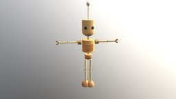 Blake-3d cartoon wooden character