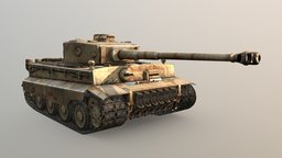 Tiger 1 Tank / PBR Textures ww2, tanks