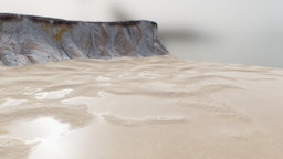 Shore ground, sand, substance-designer, maya, pbr, rock, sea