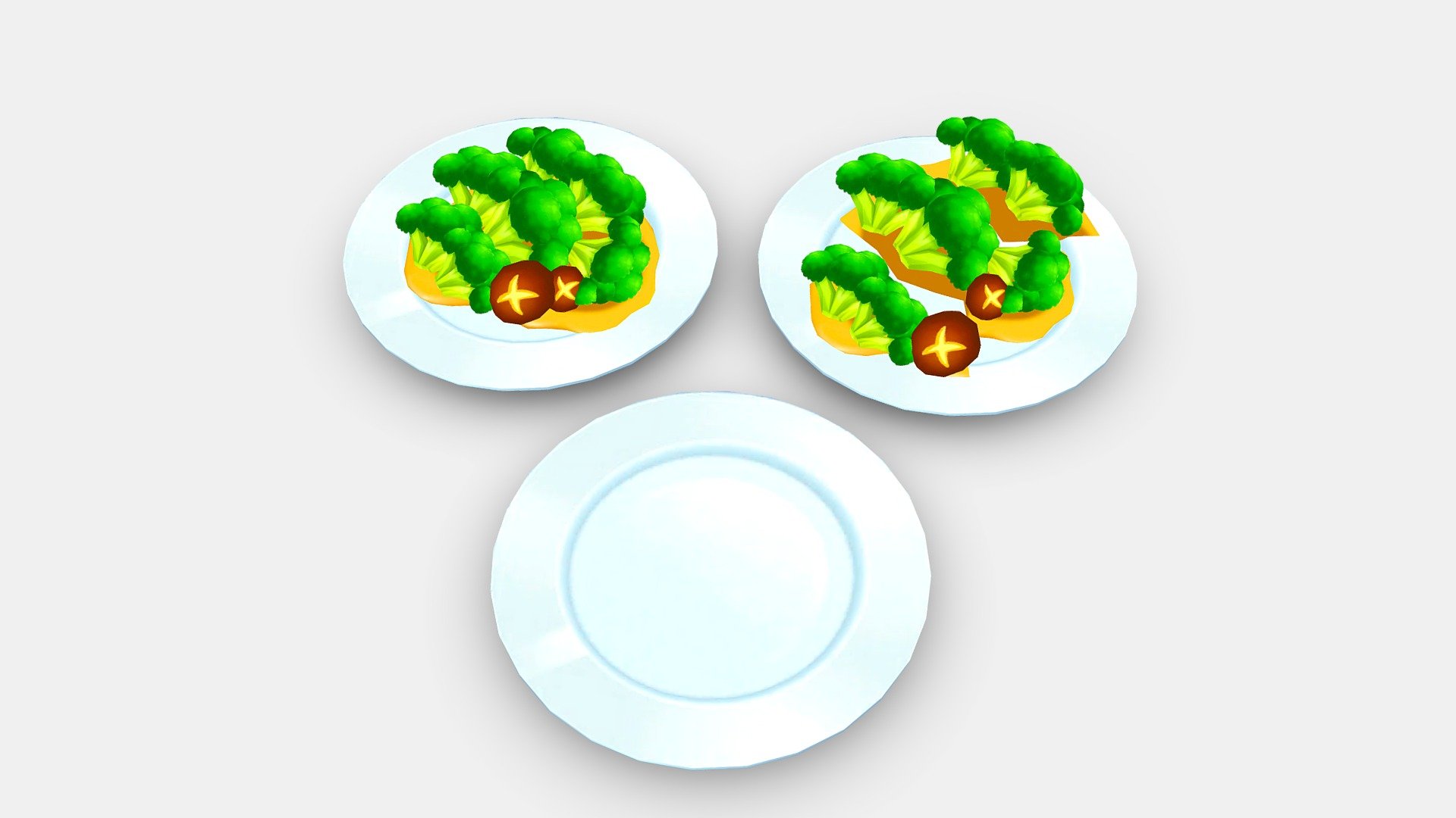 Cartoon Food - shiitake mushroom broccoli - Cartoon Food - shiitake mushroom broccoli - Buy Royalty Free 3D model by ler_cartoon (@lerrrrr) 3d model